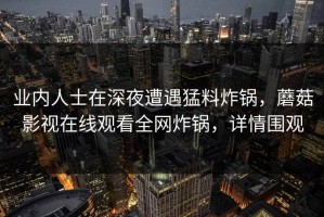 业内人士在深夜遭遇猛料炸锅，蘑菇影视在线观看全网炸锅，详情围观