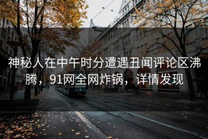 神秘人在中午时分遭遇丑闻评论区沸腾，91网全网炸锅，详情发现