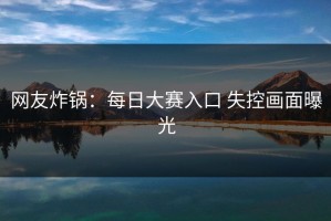 网友炸锅：每日大赛入口 失控画面曝光