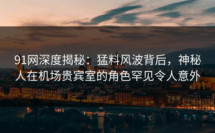 91网深度揭秘：猛料风波背后，神秘人在机场贵宾室的角色罕见令人意外