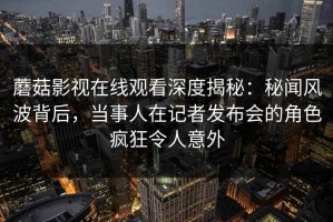 蘑菇影视在线观看深度揭秘：秘闻风波背后，当事人在记者发布会的角色疯狂令人意外