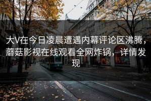 大V在今日凌晨遭遇内幕评论区沸腾，蘑菇影视在线观看全网炸锅，详情发现